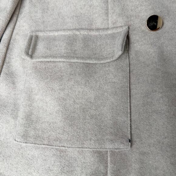 Haute Monde Los Angeles Woven Beige Trench Over Pea Coat Jacket Size Large - Picture 8 of 15